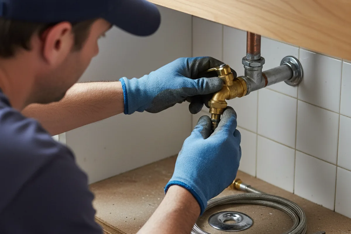 Shutoff valve and fitting work during Faucet and Fixture Repair in Wilkesboro